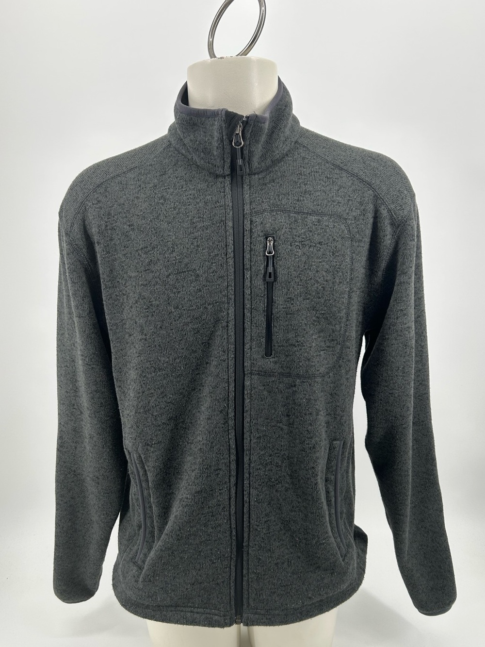 Men’s Orvis Trout Bum full zip jacket size medium charcoal gray